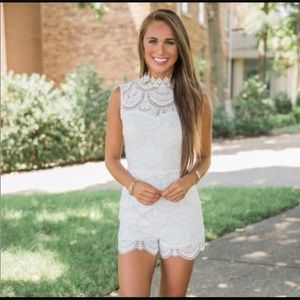 White Lace Romper
